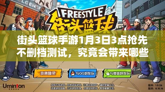 街头篮球手游1月3日3点抢先不删档测试，究竟会带来哪些震撼惊喜？