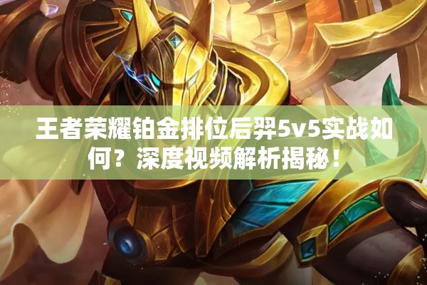 王者荣耀铂金排位后羿5v5实战如何？深度视频解析揭秘！