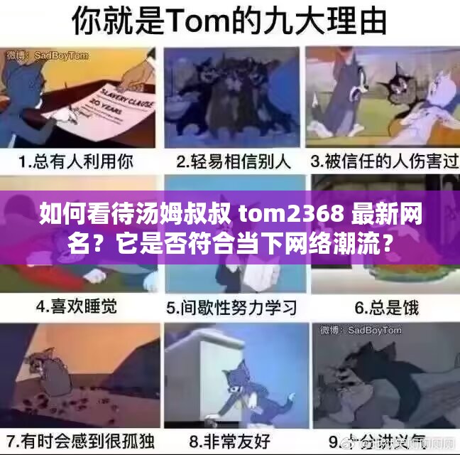 如何看待汤姆叔叔 tom2368 最新网名？它是否符合当下网络潮流？