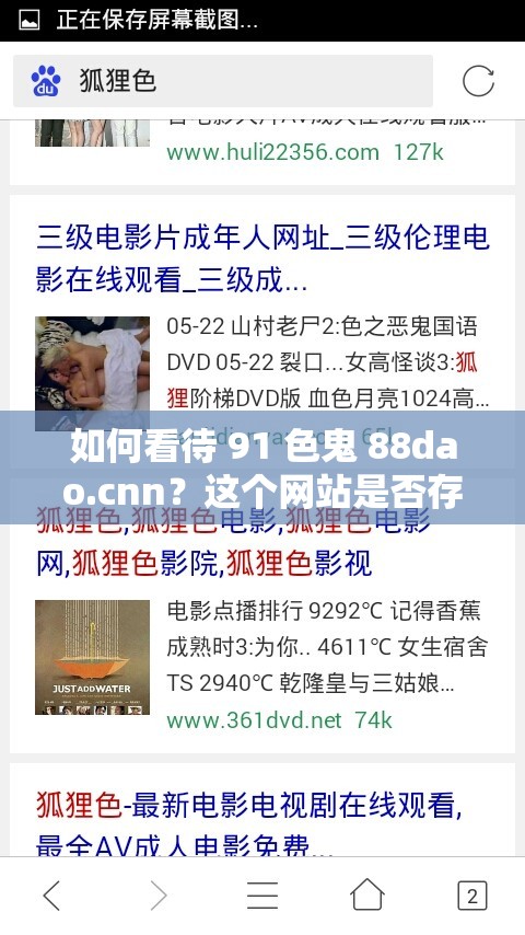 如何看待 91 色鬼 88dao.cnn？这个网站是否存在安全风险？