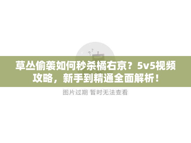 草丛偷袭如何秒杀橘右京？5v5视频攻略，新手到精通全面解析！