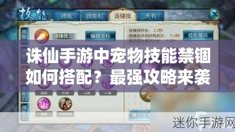 诛仙手游中宠物技能禁锢如何搭配？最强攻略来袭！