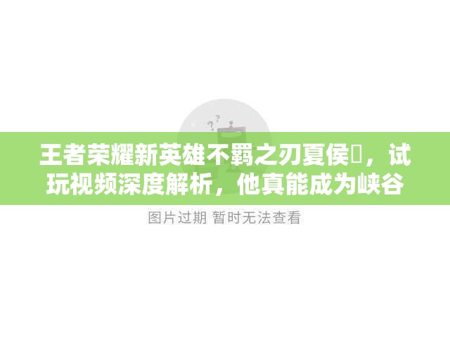 王者荣耀新英雄不羁之刃夏侯惇，试玩视频深度解析，他真能成为峡谷新霸主吗？