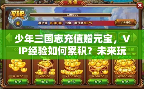 少年三国志充值赠元宝，VIP经验如何累积？未来玩法将有何革命？