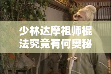 少林达摩祖师棍法究竟有何奥秘？全面武学套路攻略揭秘！