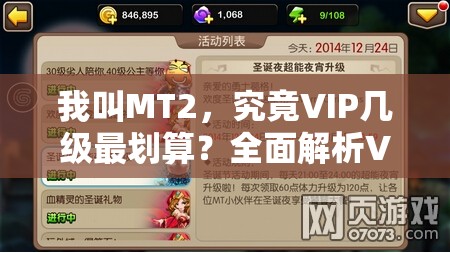 我叫MT2，究竟VIP几级最划算？全面解析VIP办理全攻略