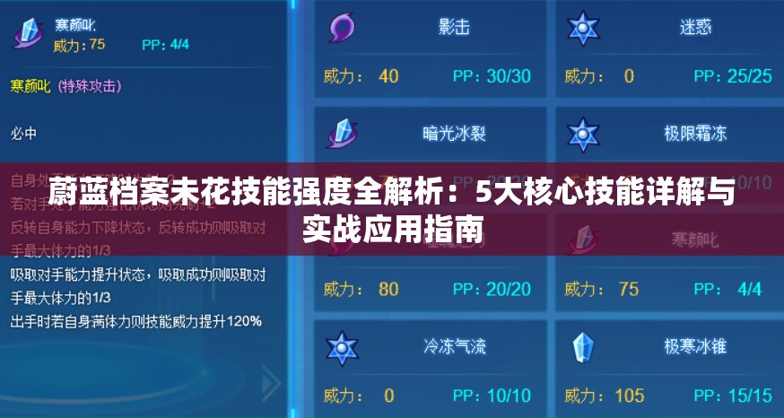 蔚蓝档案未花技能强度全解析：5大核心技能详解与实战应用指南